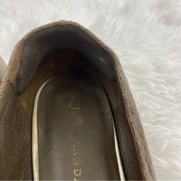 Loeffler Randall Brown Leather Croc Embossed Vibram Ballet Flats - Picture 11 of 12